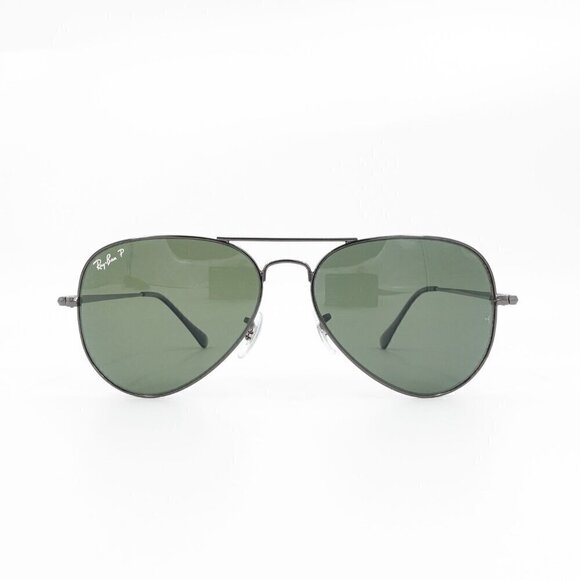 Ray-Ban RB3689 Aviator Metal Sunglasses Black OS - Picture 13 of 14